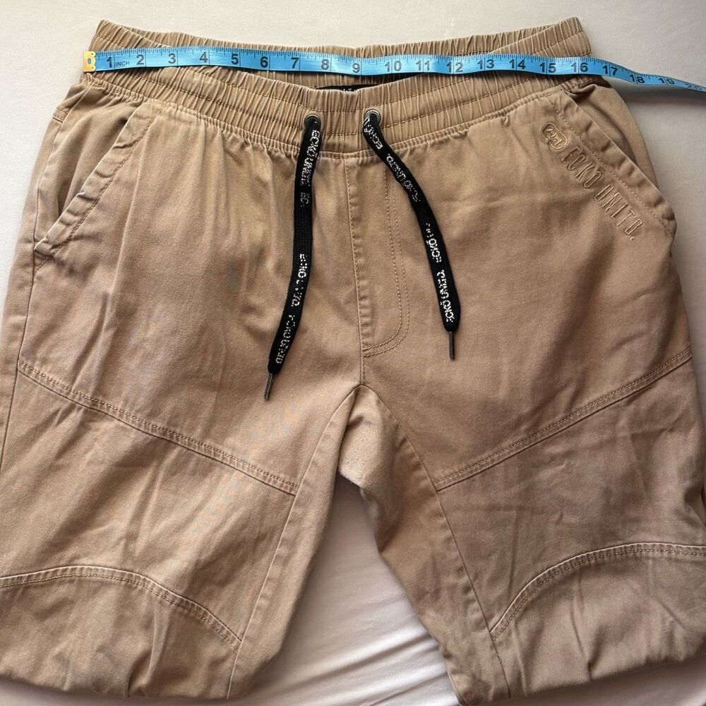 Ecko Unltd. Men's Khaki Jogger Pants Cotton Twill Pockets SZ L Vintage Y2K